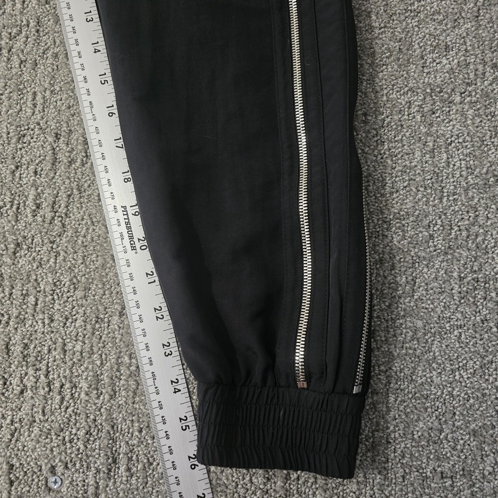 RTA Black Side Zip Track Jogger Pants Nylon Made USA‎ Women's M - Picture 5 of 7